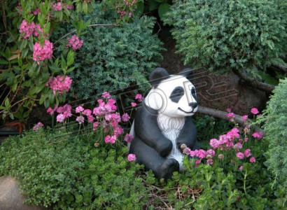 Garten Dekoration Panda Terrasse Stein Figuren Figur Deko Statue
